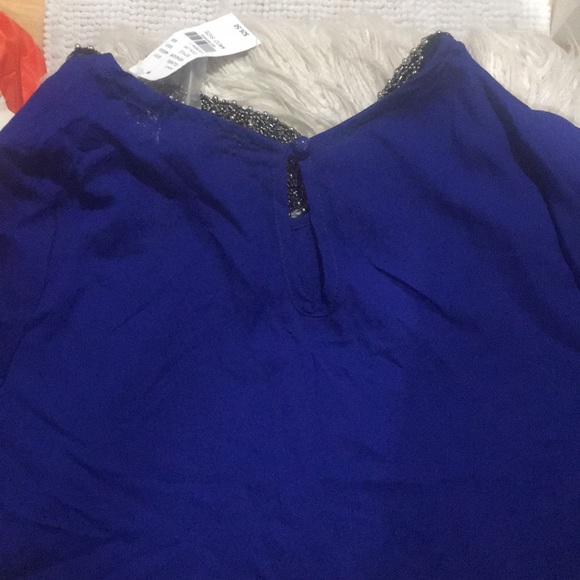 Chiffon Beaded Peter Pan Shirt - Picture 2 of 5